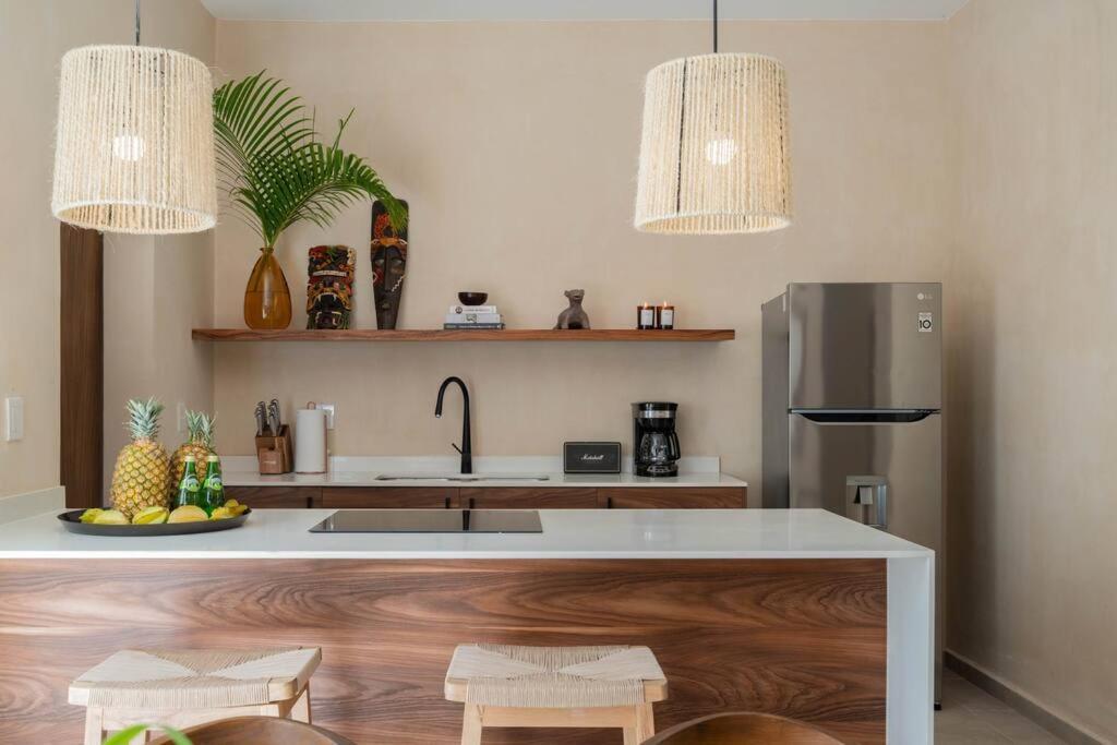 דירות טולום Lujoso Departamento Boho-Chic Con Alberca Privada מראה חיצוני תמונה